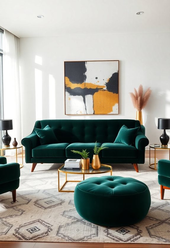 Green Sofa Ideas: Dark Green Sofas for a Dramatic Effect