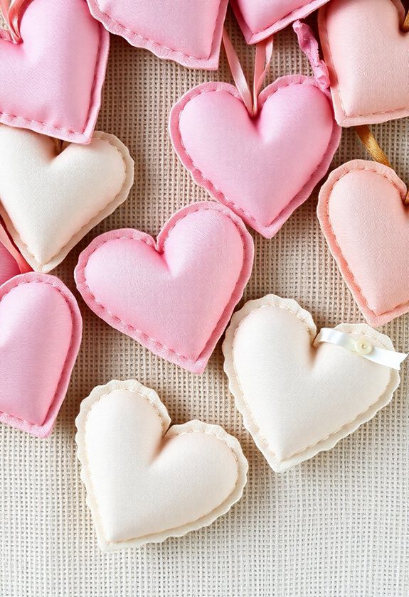 Valentine's Day Craft Projects Ideas: Fabric Heart Decor