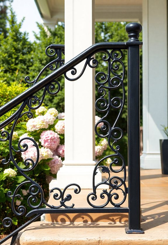 Porch Railing Ideas: Ornate Iron Porch Railing Ideas