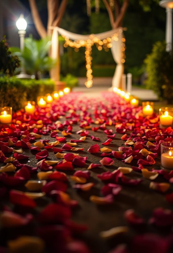 Budget-Friendly Valentine's Decor Ideas: Flower Petal Pathway