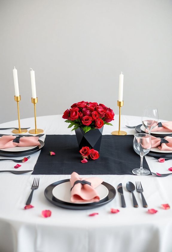 Valentine’s Day Tablescape Ideas: Modern Tablescape Design