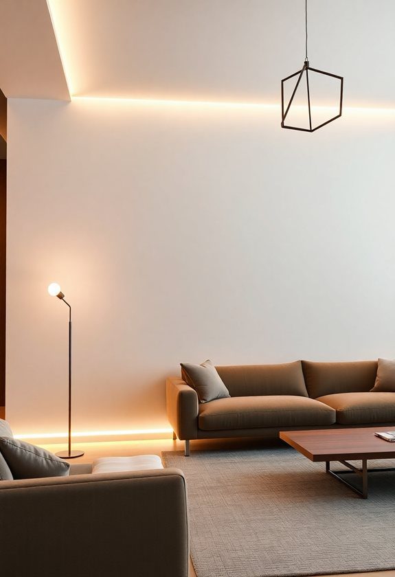 Large Empty Wall Ideas: LED Lighting Features