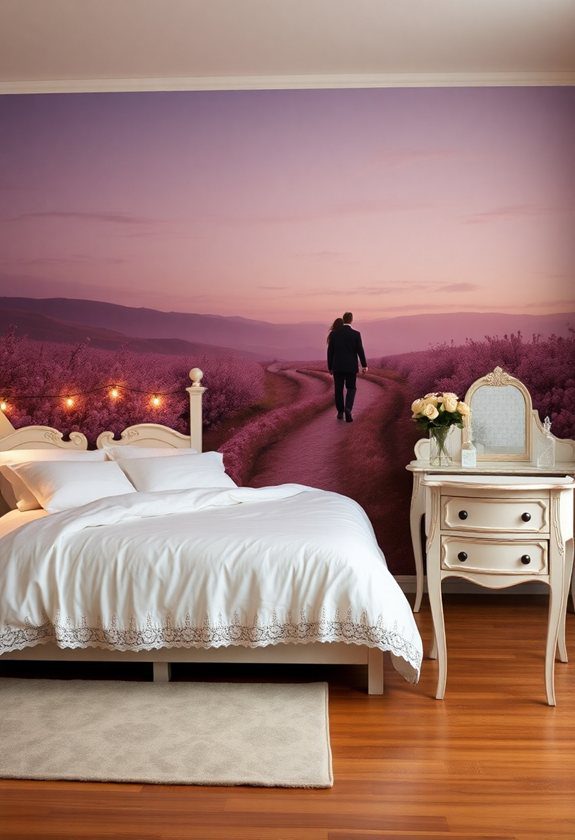 Couples Bedroom Ideas: Romantic Accent Walls and Murals