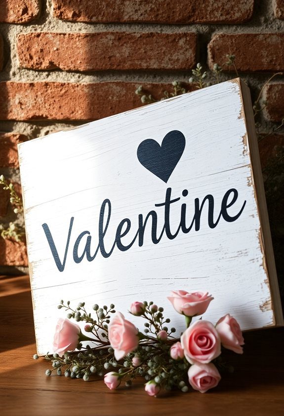 Budget-Friendly Valentine's Decor Ideas: Rustic Wooden Signs