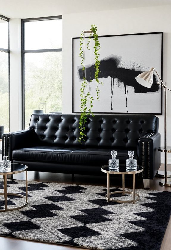 Black Sofa Living Room Ideas: Luxury Black Sofas