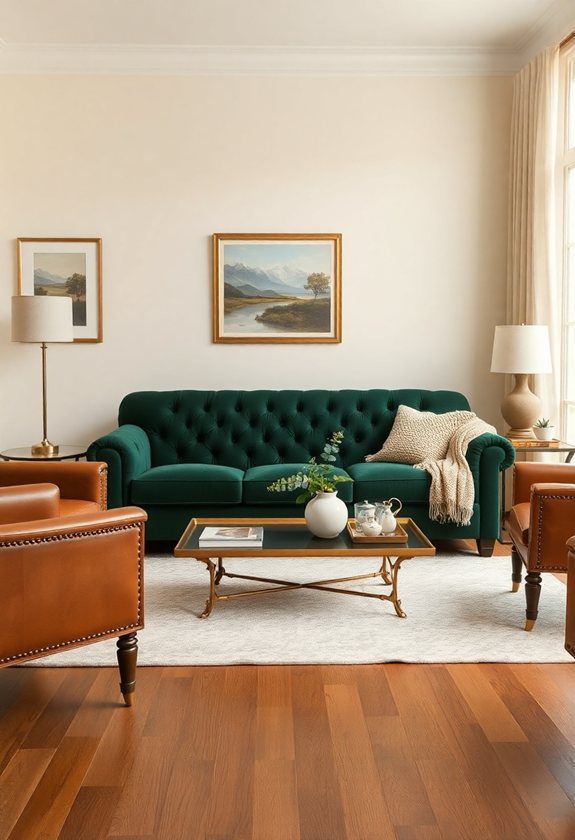 Green Sofa Ideas: Hunter Green Sofas for a Classic Look