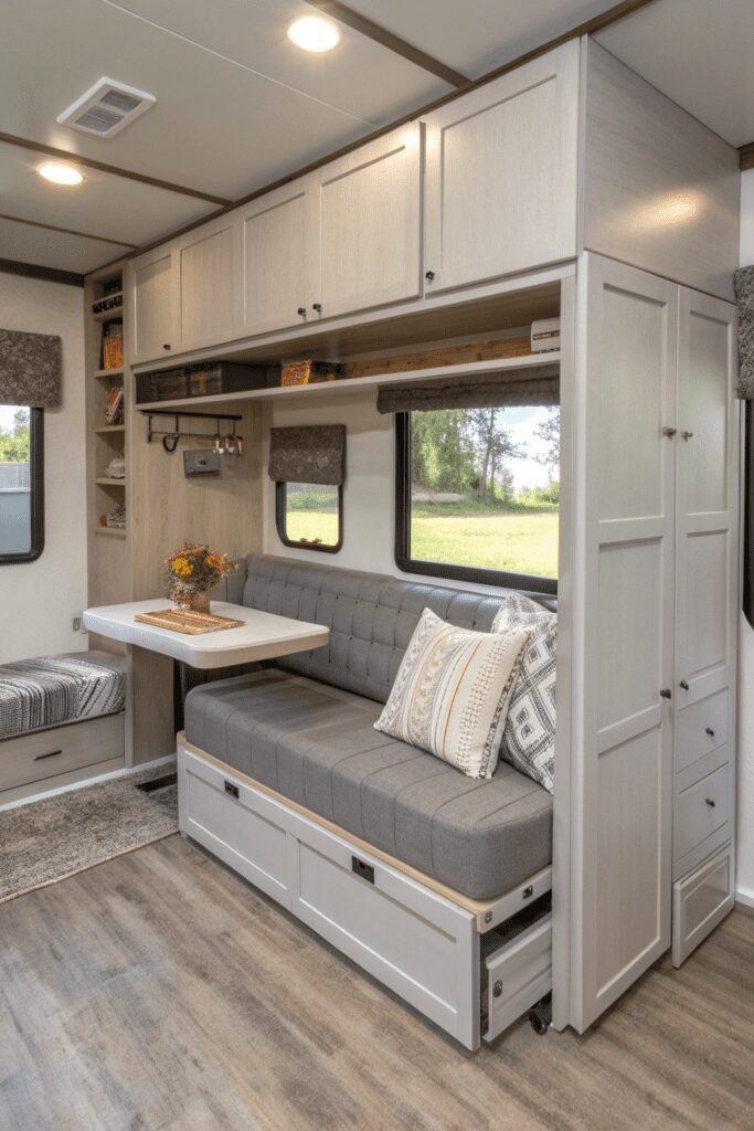 10+ Stunning Singlewide Mobile Home Ideas You Need to See 2 Singlewide Mobile Home Ideas: Multi-Functional Space: Hidden Storage & Convertible Furniture