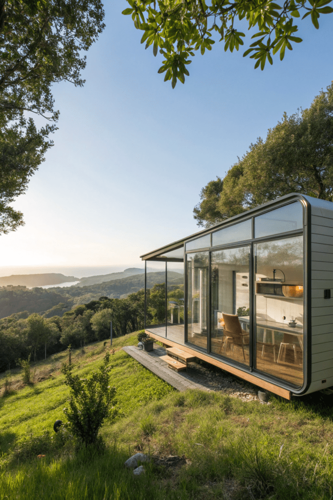 Singlewide Mobile Home Ideas: Glass Wall Transformation for a Stunning Panoramic View