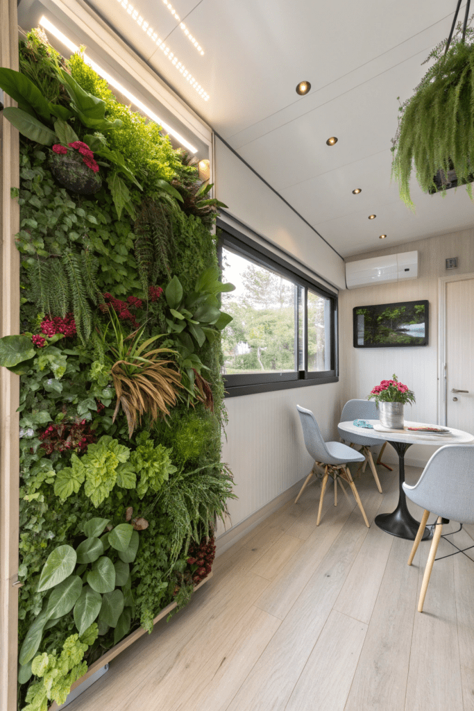 Singlewide Mobile Home Ideas: 8. Indoor Vertical Garden for a Lush Green Space