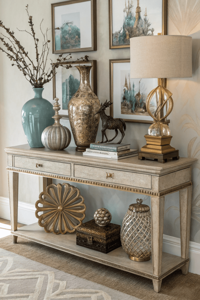 Sofa Table Decor Ideas: Incorporate Decorative Objects and Sculptures