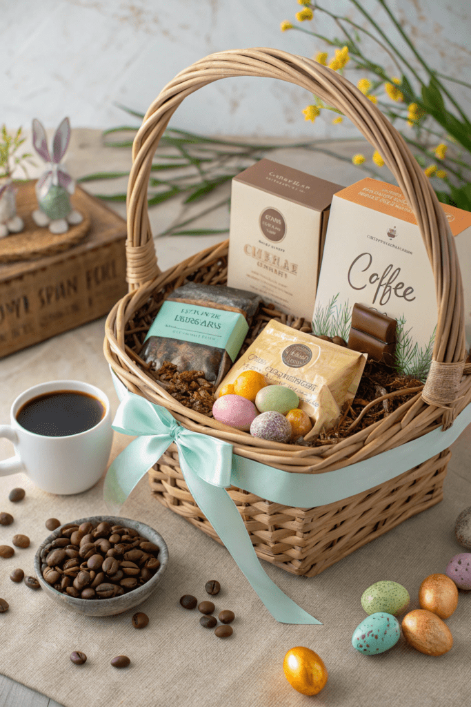 Easter Basket Ideas: 8. Coffee Lover's Basket