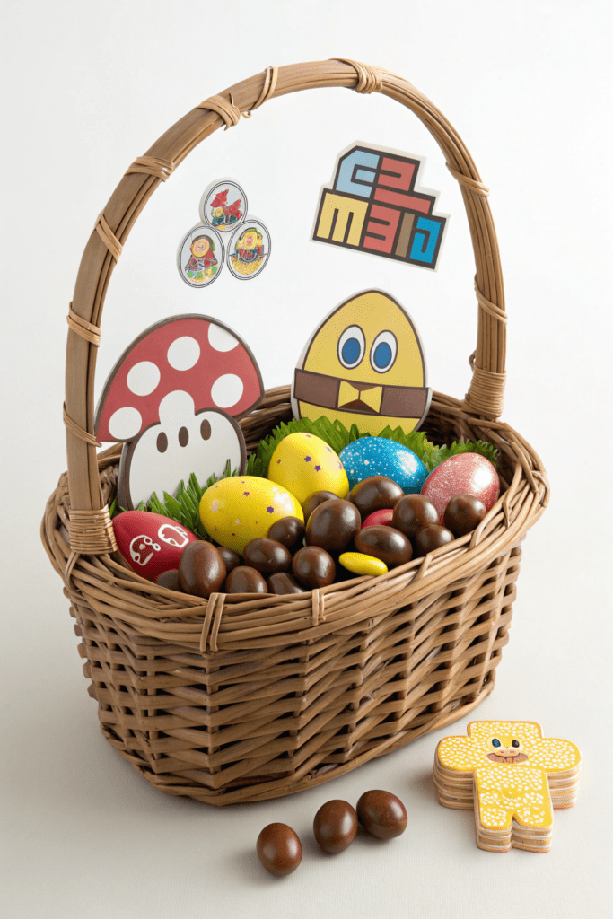 Easter Basket Ideas: 23. Retro Video Game Basket