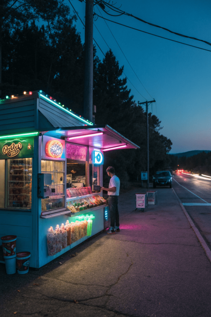 Roadside Stand Ideas: Glow-in-the-Dark Snack Stand – Late Night Magic!