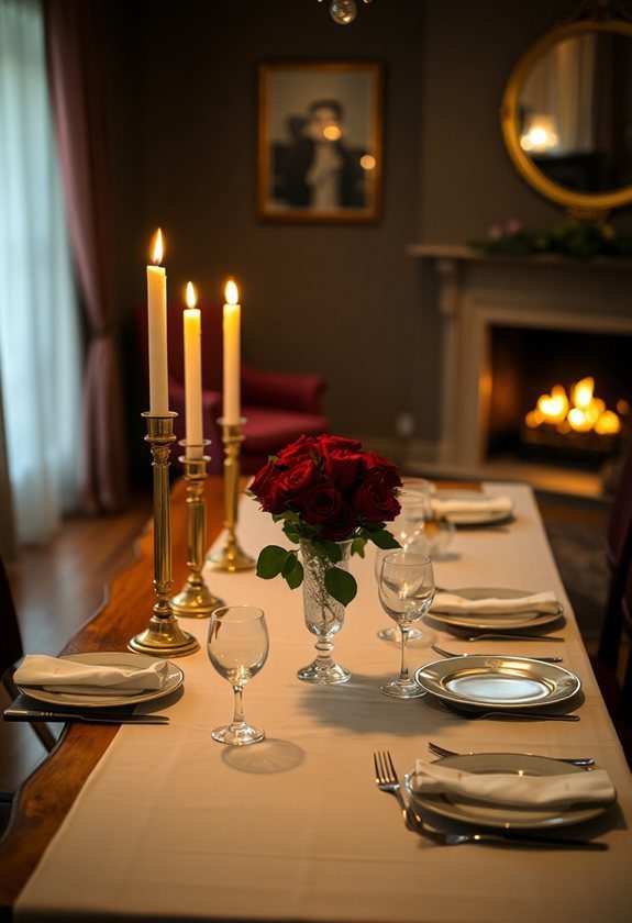 Genius Valentine's Day Decor Ideas: Private Dinner Setup