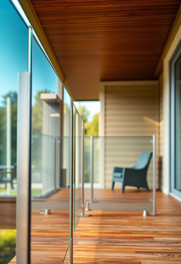 Porch Railing Ideas: Sleek Glass Railing Options