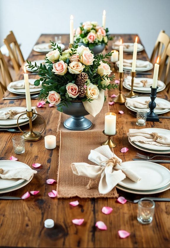 Valentine’s Day Tablescape Ideas: Rustic Chic Decor