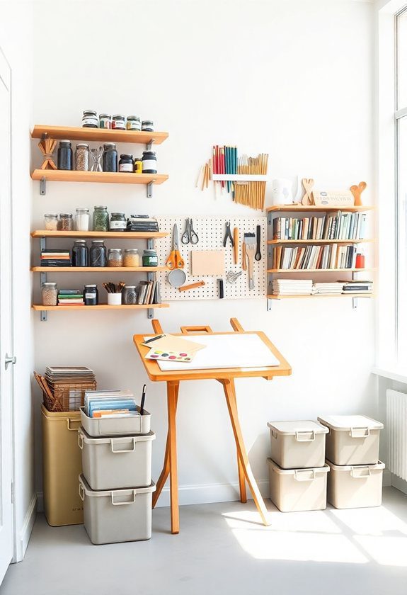 Art Studio Ideas: Space Saving Ideas