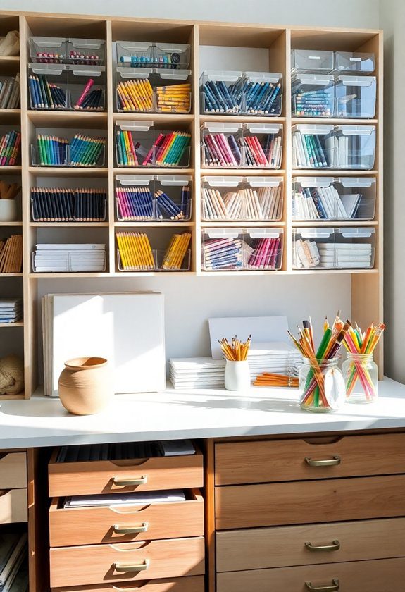 Art Studio Ideas: Art Supply Organization