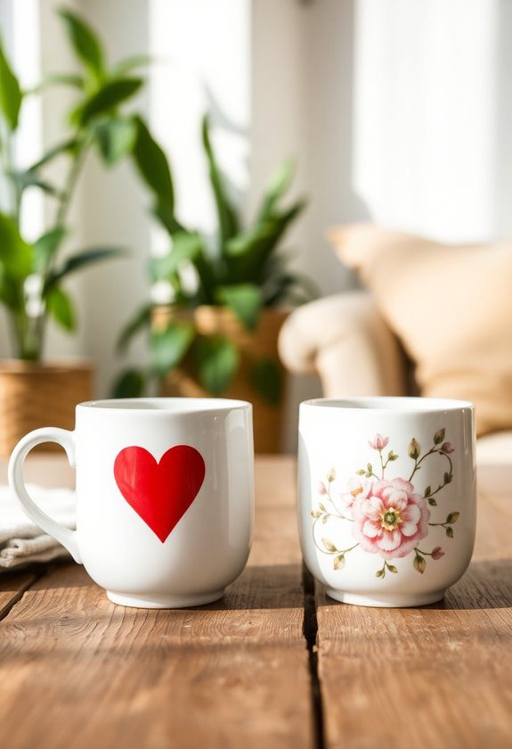 Valentine's Day Craft Projects Ideas: Customized Mugs