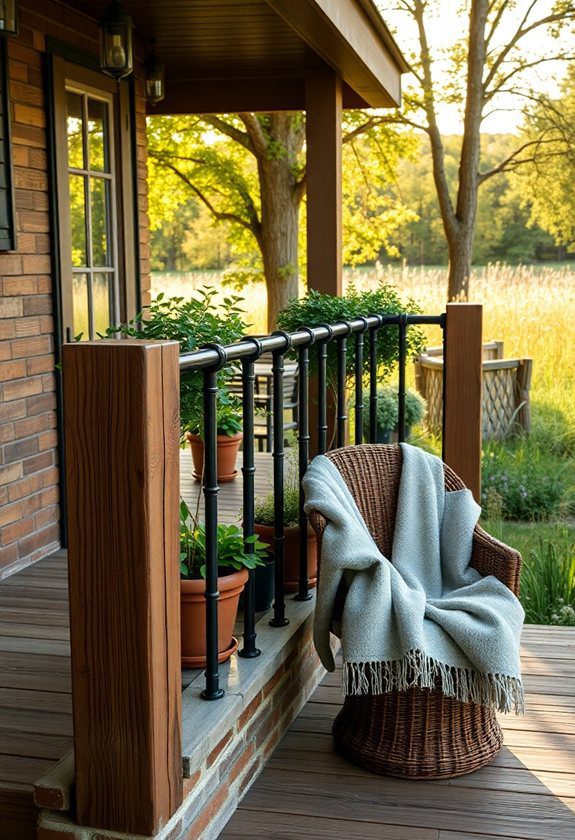 Porch Railing Ideas: Rustic Charm Porch Railing Ideas