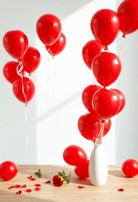 Budget-Friendly Valentine's Decor Ideas: Red Balloon Arrangements