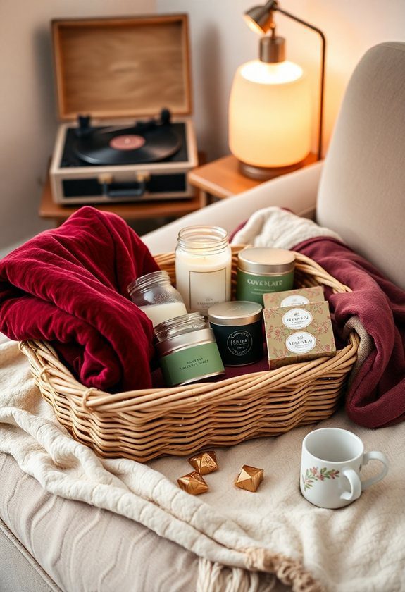 Valentine’s Day Gift Basket Ideas: Cozy Night In Basket