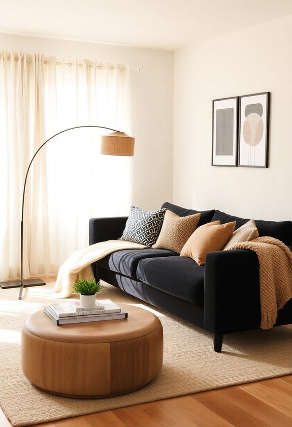 Black Sofa Living Room Ideas: Casual Living Space