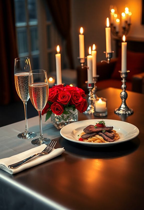 Valentine’s Day Decor Ideas: Candle Light Dinner