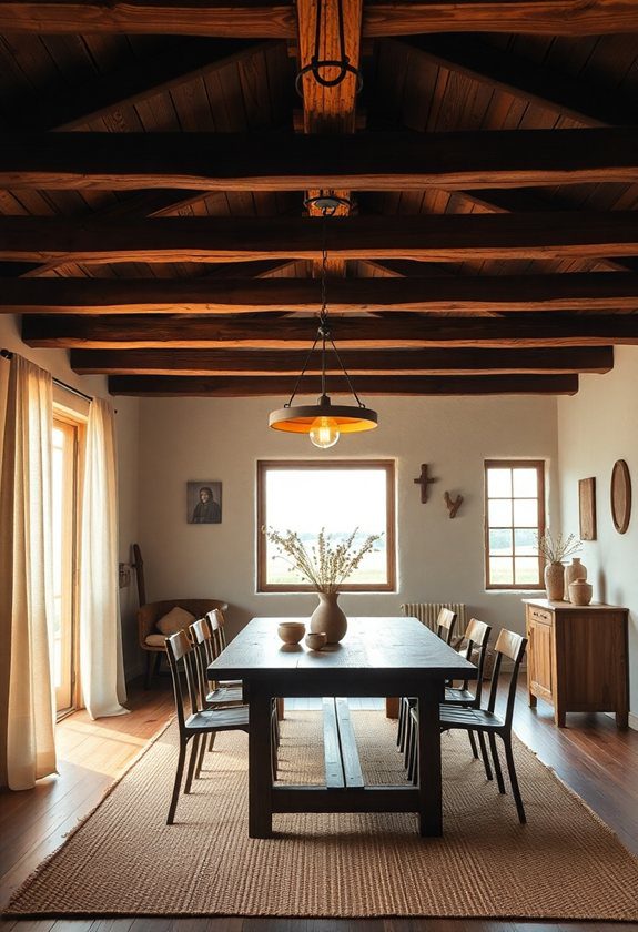 Primitive Room Ideas: Exposed Beam Ceiling