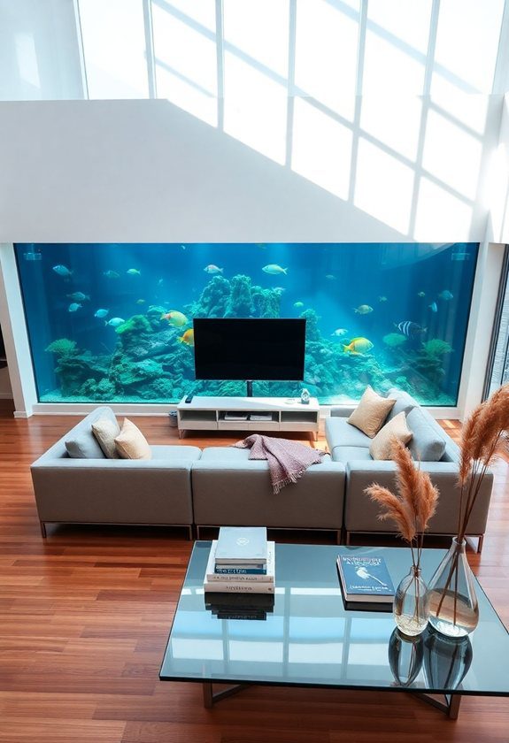 Fish Tank Ideas: Hidden Aquariums Behind Furniture