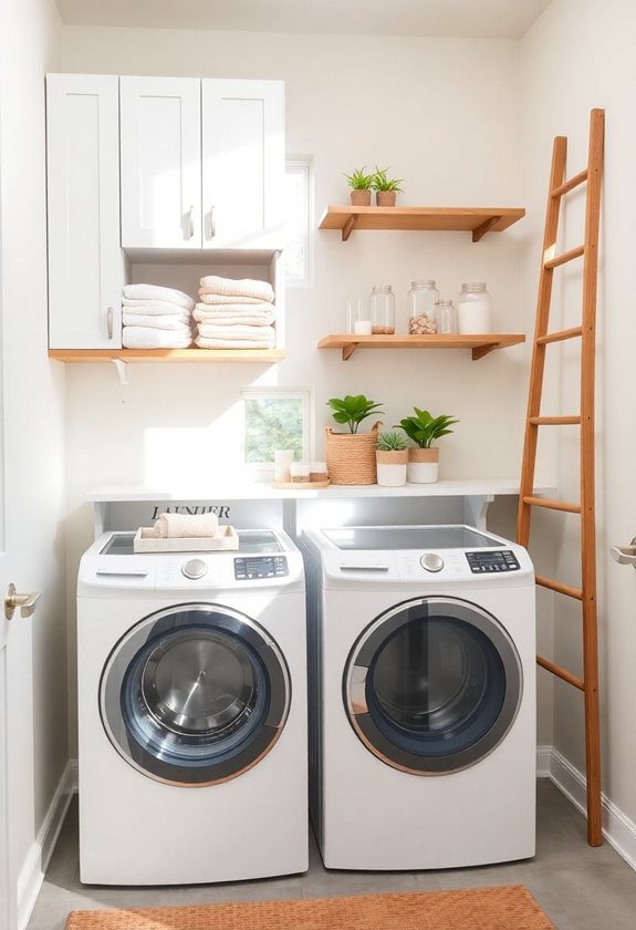 Laundry Room Ideas : Installing Shelves And Cabinets