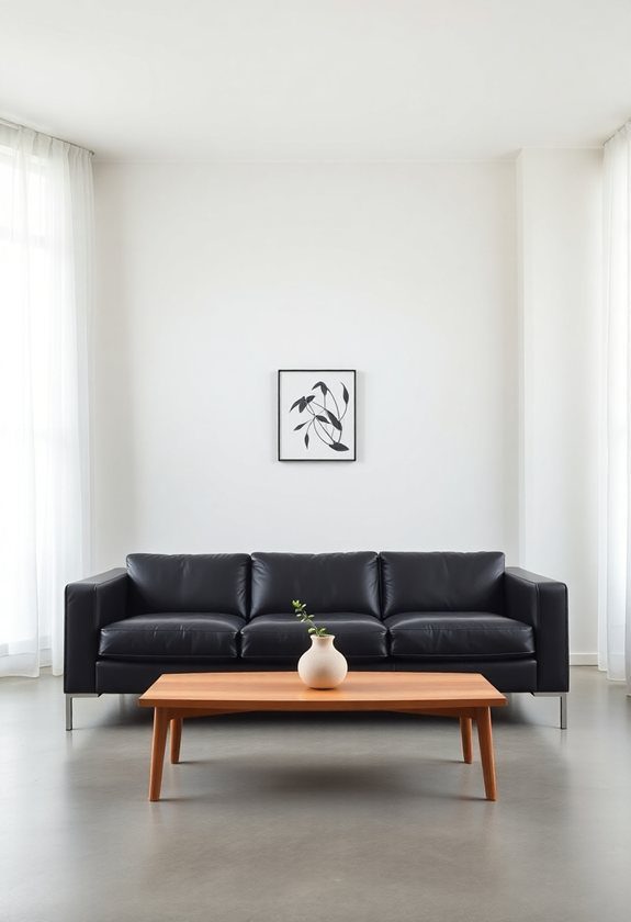 Black Sofa Living Room Ideas: Minimalist Living Space