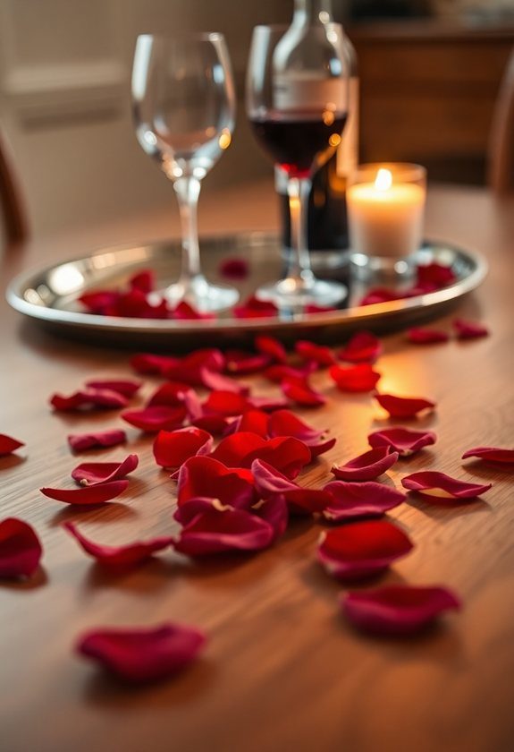 Valentine Decor Ideas: Red Rose Petals