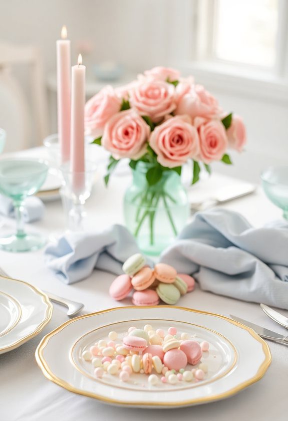 Valentine’s Day Tablescape Ideas: Pastel Color Scheme