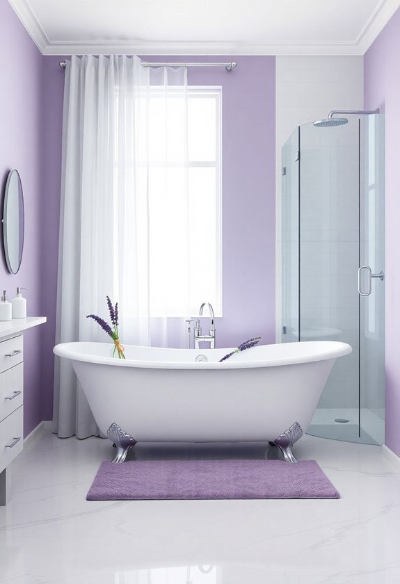 Bathroom Colors Ideas: Calming Lavender Shades