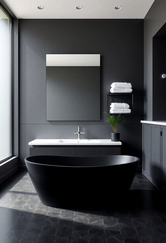 Bathroom Colors Ideas: Elegant Charcoal Grays