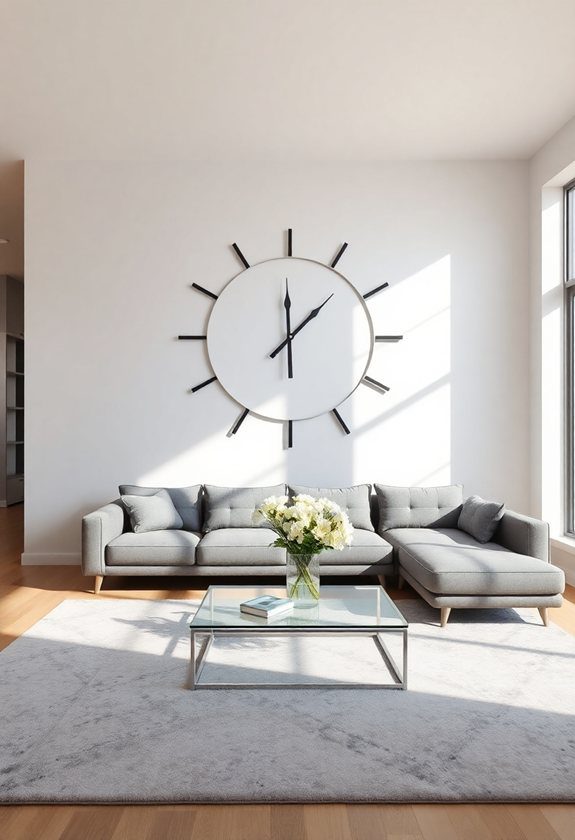 Large Empty Wall Ideas: Oversized Clocks