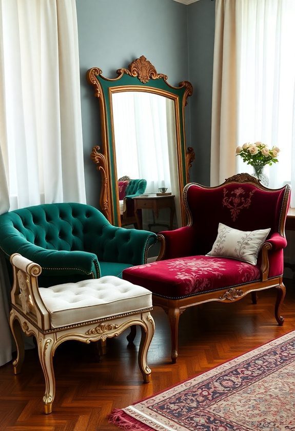 Vintage Dressing Room Ideas: Vintage Inspired Seating