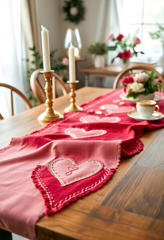 Valentine’s Day Decor Ideas: Valentine Table Runner