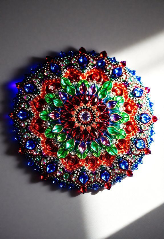 Rhinestone Painting Ideas: Glittering Mandalas