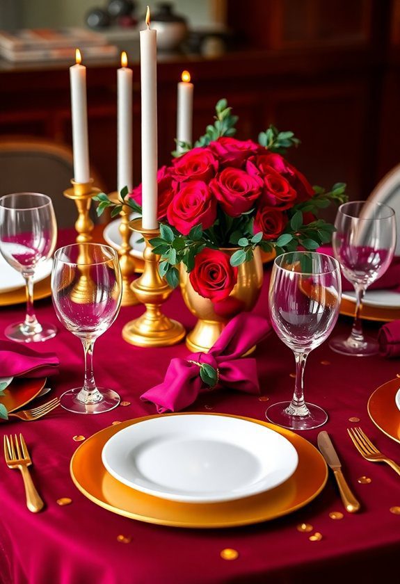 Valentine’s Day Tablescape Ideas: Bold Color Choices