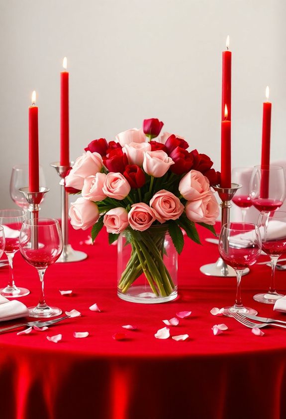 Valentine’s Day Tablescape Ideas: Red And Pink Colors