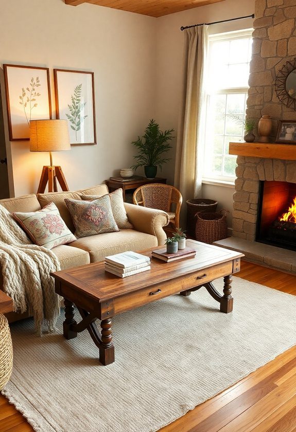 Primitive Room Ideas: Cozy Living Room Design