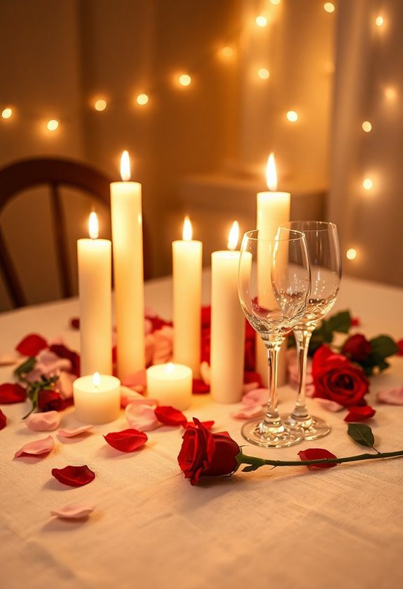 Valentine’s Day Tablescape Ideas: Soft Lighting Effects