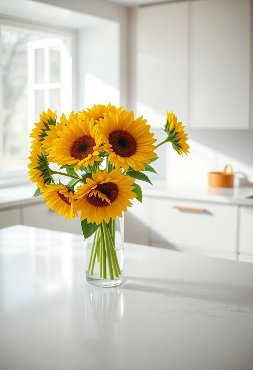 Quick Kitchen Decor: Add a Pop of Color With Fresh Flowers