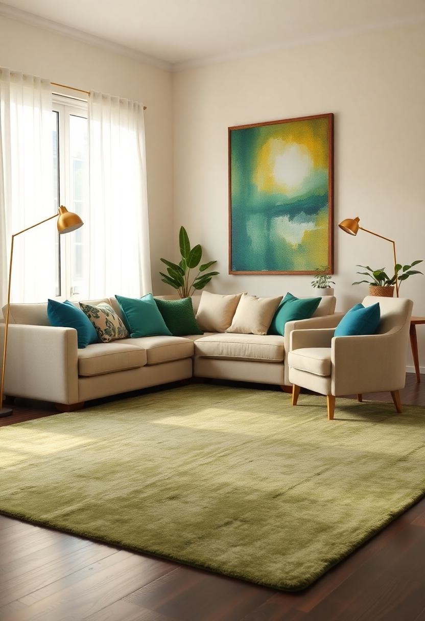 Green Home Decor Ideas for St. Patrick's Day: Incorporate Green Rugs