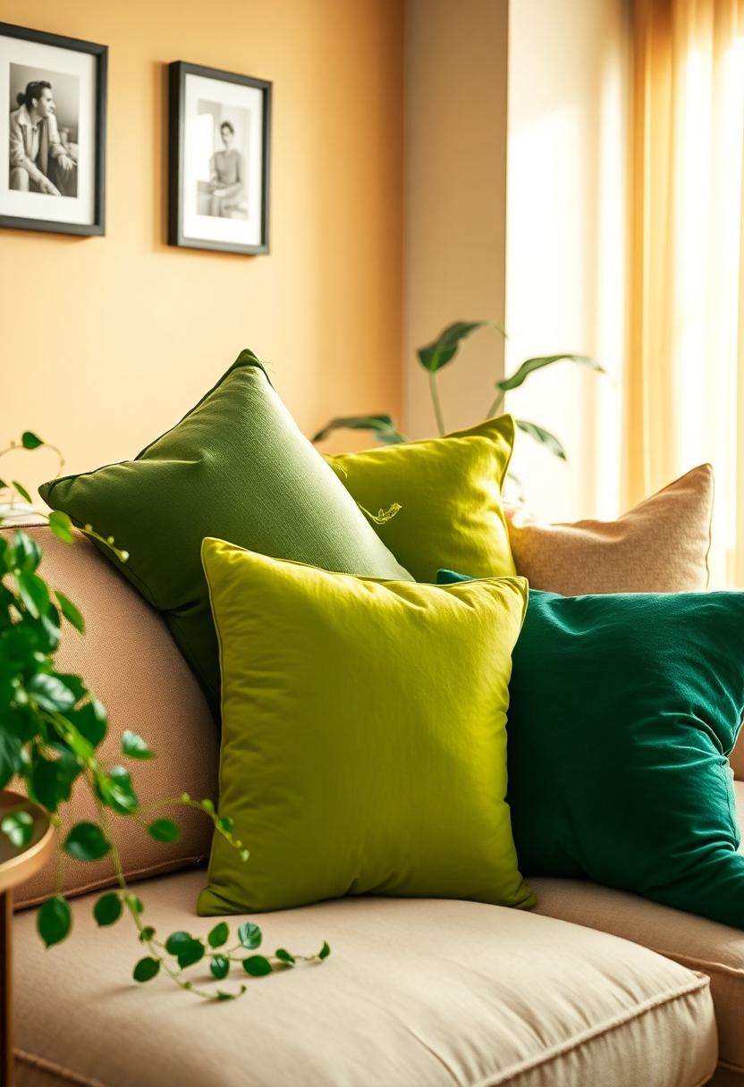 Green Home Decor Ideas for St. Patrick's Day: Throw in Some Green Throw Pillows