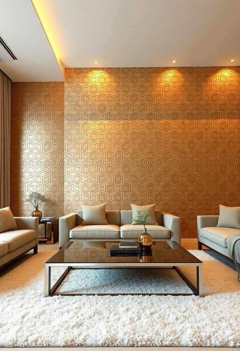 Trendy Wallpaper Ideas: Metallic Accents for a Touch of Luxury