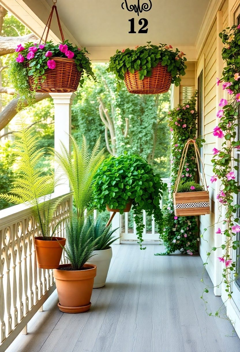 Small Front Porch Decorating Ideas: Bringing in Greenery for a Lush Look