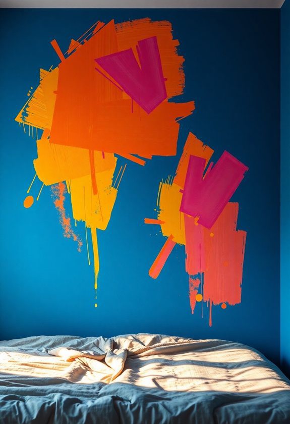 Bedroom Wall Paintings Ideas: Abstract Art for a Unique Personality